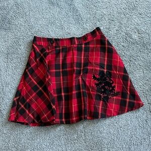 Gryffindor red plaid skirt